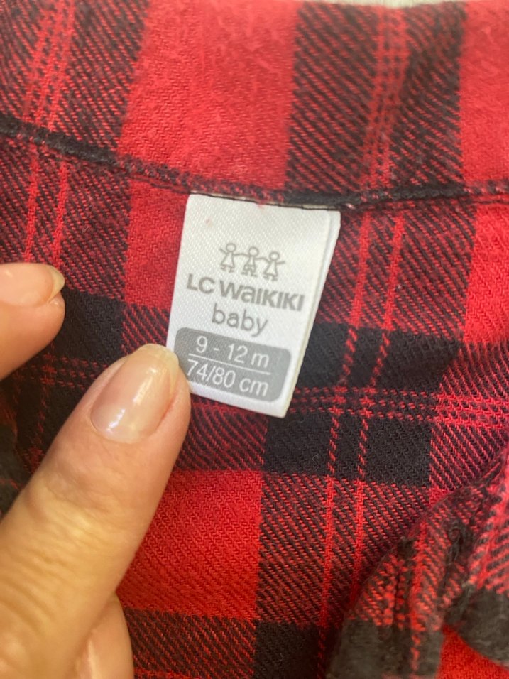 Uzun Kollu Kırmızı Erkek Çocuk Gömlek - Görsel 2