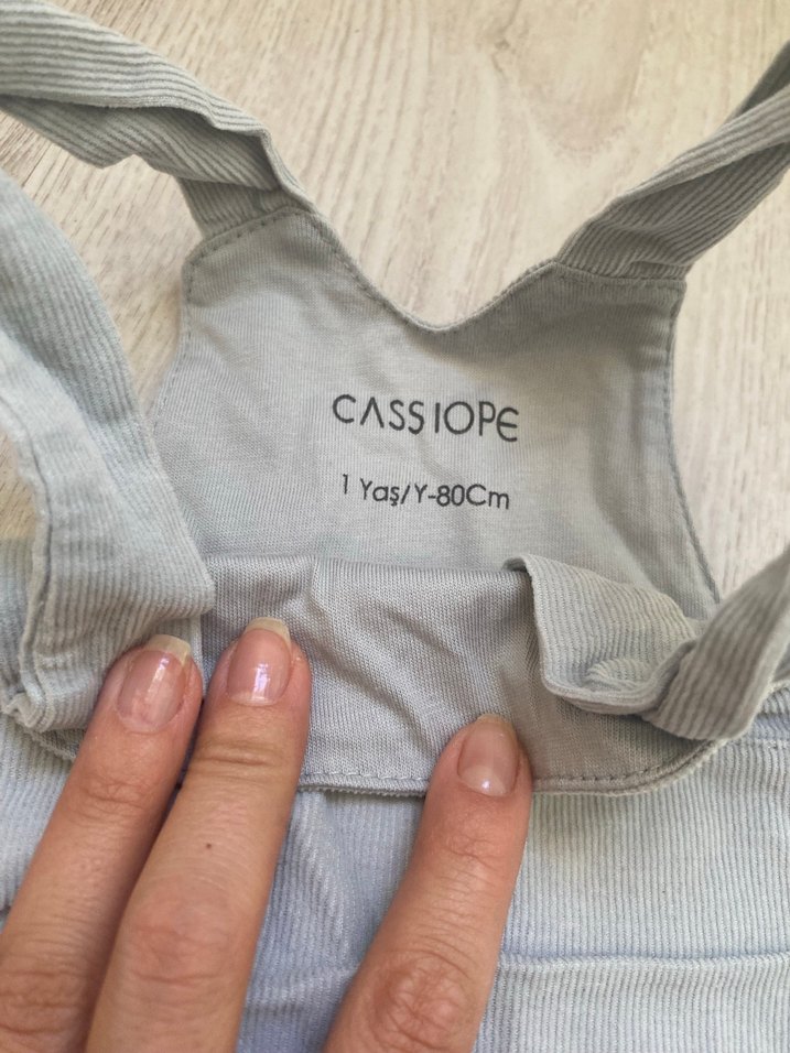 Gri Keten Erkek Çocuk Tulum - Görsel 4