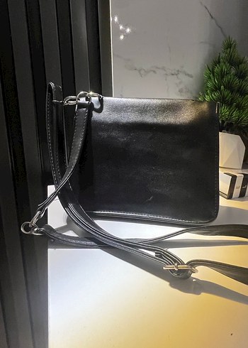 Tokalı Siyah Deri Rock Punk Çanta - Görsel 2