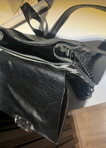 Gri Leopar Desenli Kadın Deri Çanta - Görsel 3