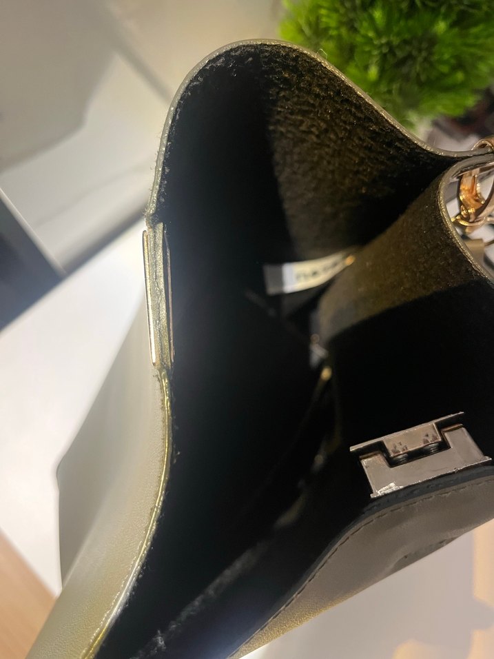 Gri Deri Kadın El Çantası - Görsel 4