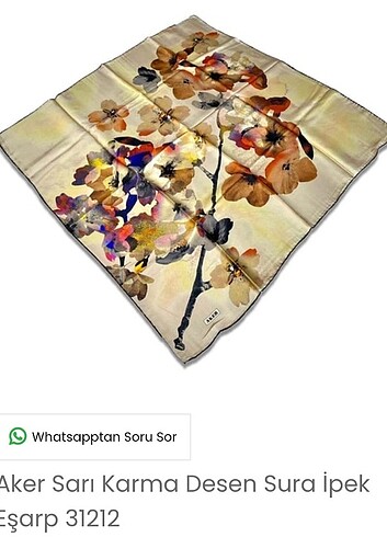 Aker sura ipek eşarp 
