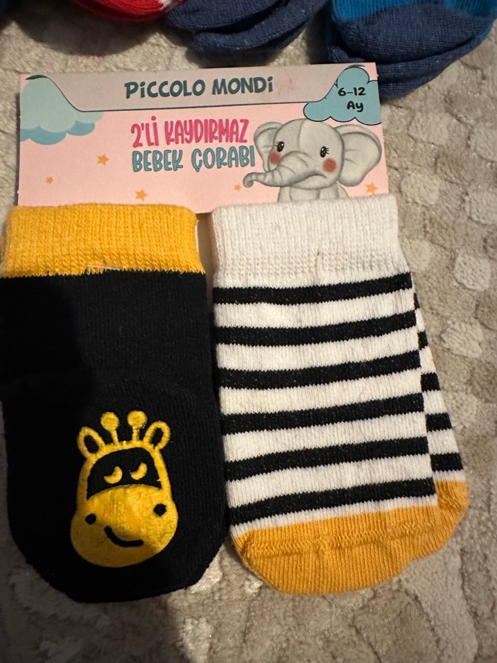 8 li Erkek Bebek Çorabı Renkli Desenli - Görsel 4