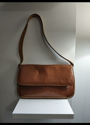Vintage kahverengi kol çantası
