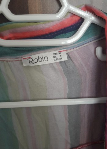 Robin Bohem Uzun Kollu Çok Renkli Gömlek
