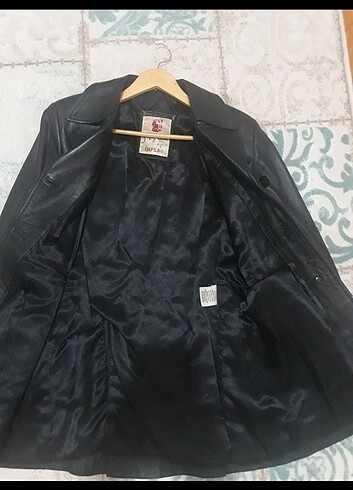 Diğer Styled impero hakiki deri uzun ceket