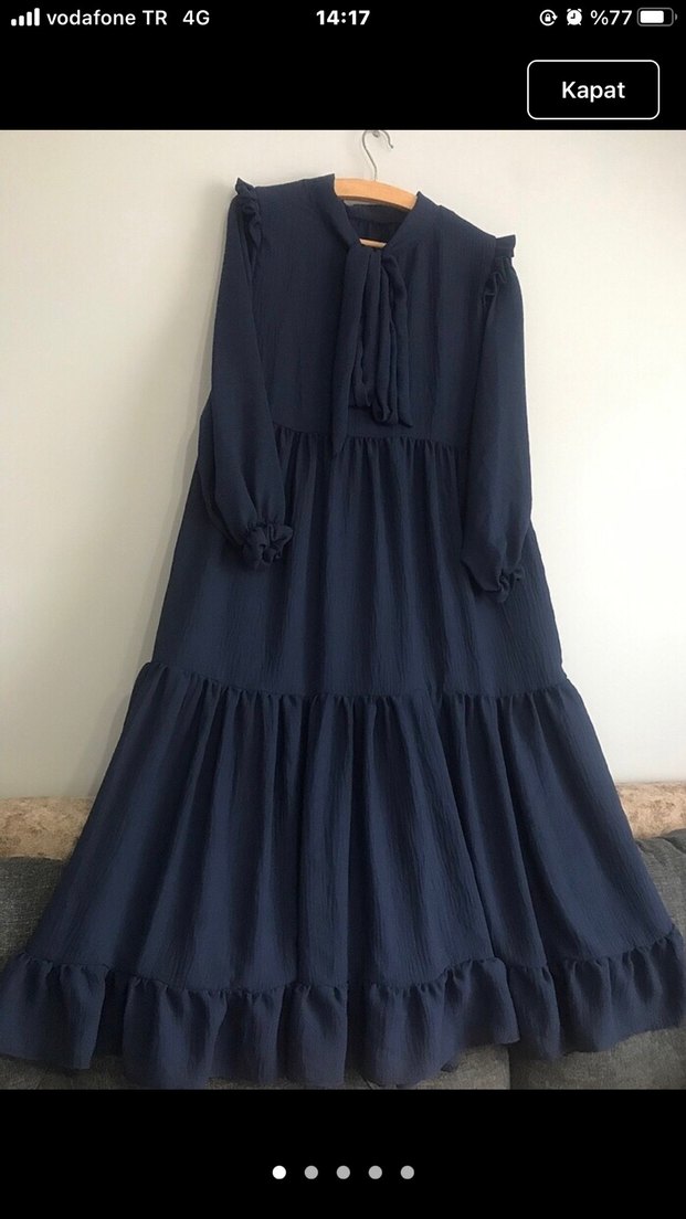 Ayrobin kumaş elbise - Görsel 3