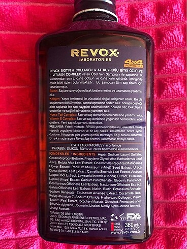 Diğer REVOX Biotin collagen şampuan