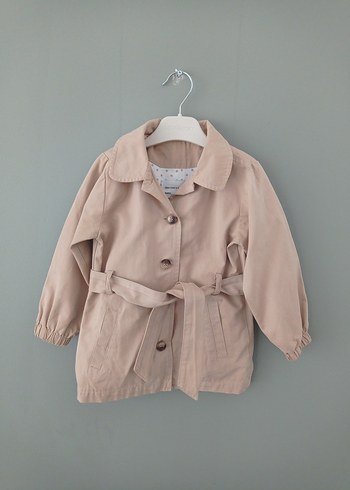 Zara Camel Düğmeli Kız Çocuk trençkot