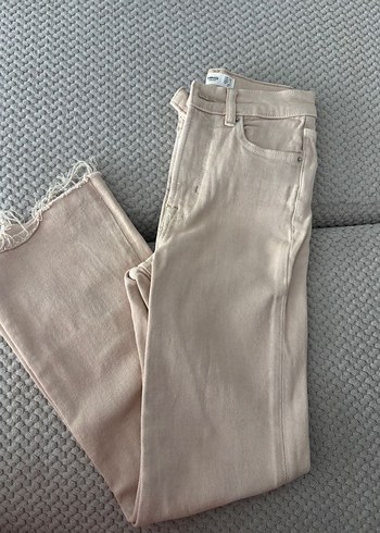 Mango Bej Duz Kesim Jean Pantolon
