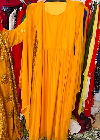 Hardal sarısı pileli  yepyeni botani 40 42 bedene uyumlu - Görsel 5