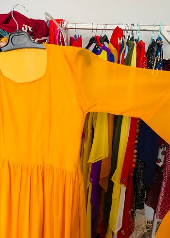 Hardal sarısı pileli  yepyeni botani 40 42 bedene uyumlu - Görsel 2