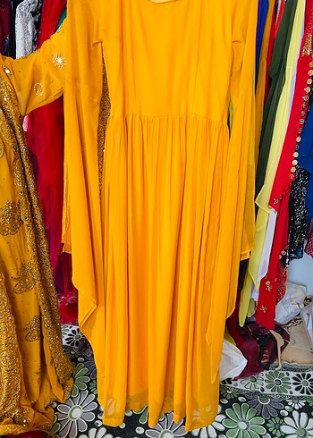 Hardal sarısı pileli  yepyeni botani 40 42 bedene uyumlu - Görsel 4