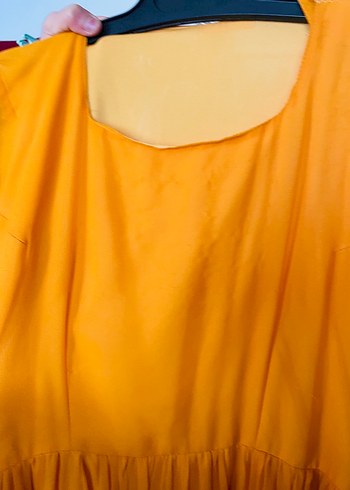 Hardal sarısı pileli  yepyeni botani 40 42 bedene uyumlu - Görsel 3