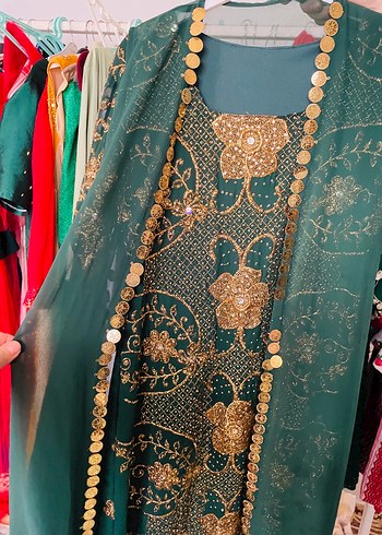 Uzun hint Kadın Hint Elbisesi 38 40 bedene uyumlu - Görsel 8