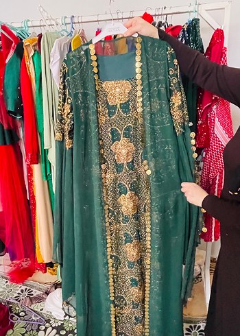 Uzun hint Kadın Hint Elbisesi 38 40 bedene uyumlu - Görsel 6