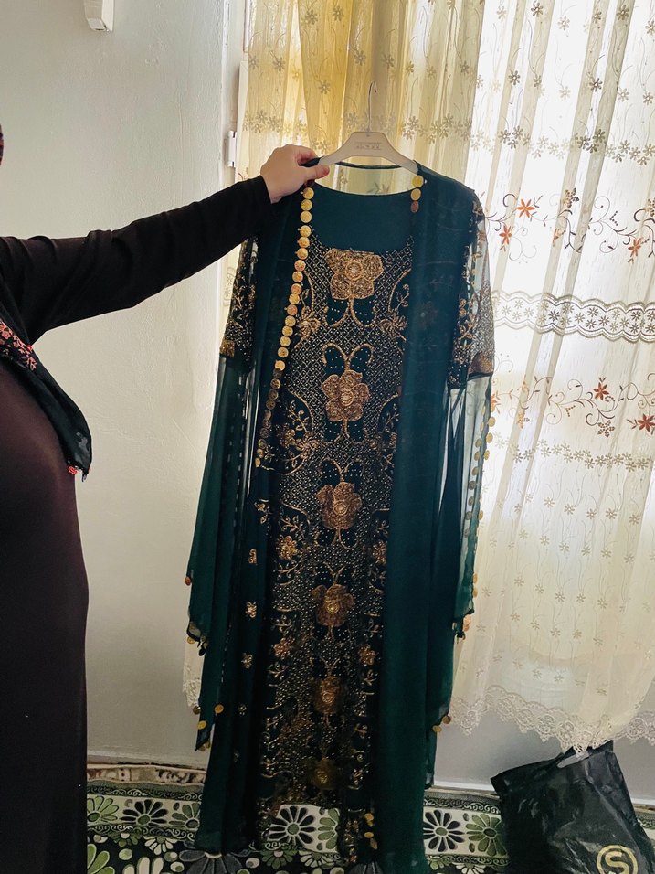 Uzun hint Kadın Hint Elbisesi 38 40 bedene uyumlu - Görsel 4