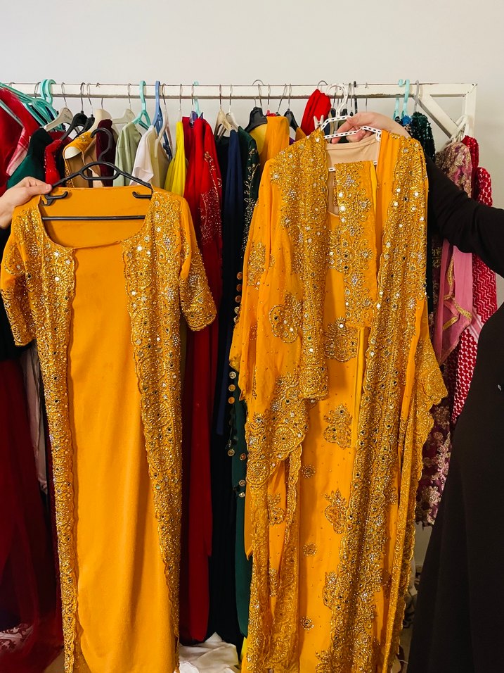 Uzun Sarı Bohem Drapeli Kadın Hint yöresel - Görsel 3