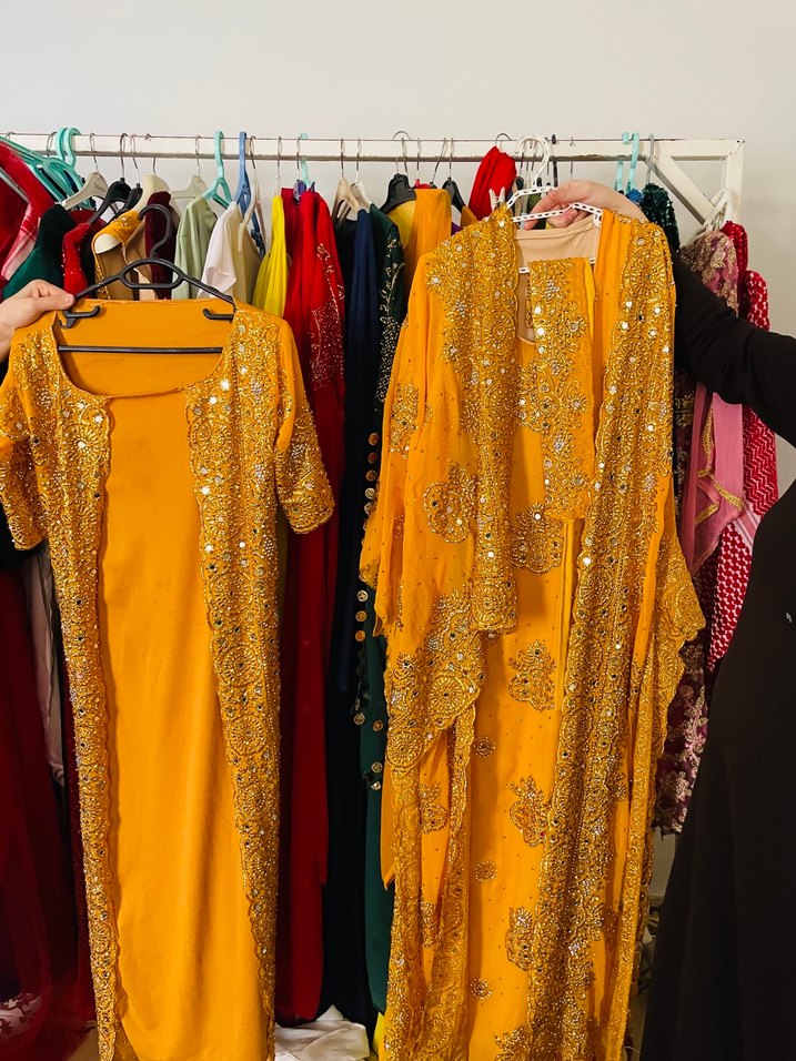 Uzun Sarı Bohem Drapeli Kadın Hint yöresel - Görsel 2