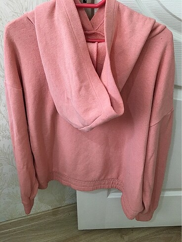 Soft pembe kapüşonlu sweat