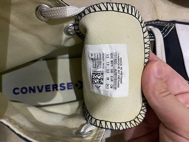38 Beden siyah Renk siyah orijinal converse 38 numara