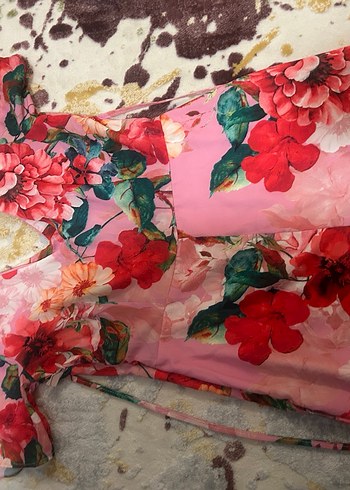 Pembe Çiçekli Bohem kıza tulum - Görsel 2