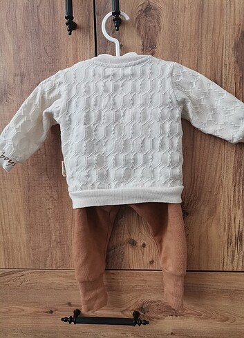 3 Ay Beden kahverengi Renk Erkek bebek alt üst takım