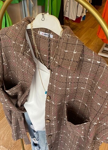 Diğer Kahverengi cep detaylı tuvit kumaş Ceket 
