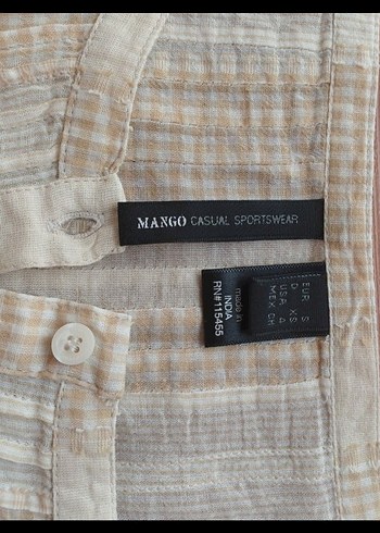 Mango elbise Bej Pliseli Keten Midi Elbise - Görsel 4