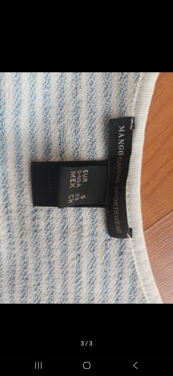 Mango mavi Çizgili Kolsuz Midi Elbise - Görsel 3