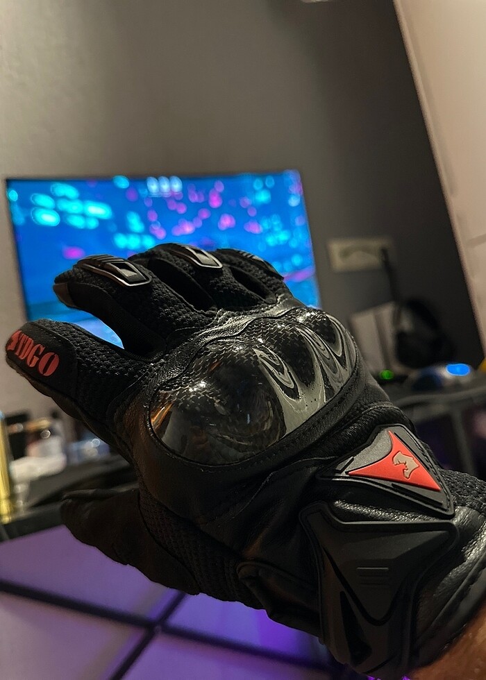 Karbon fiber korumalı motosiklet eldiveni - Görsel 4