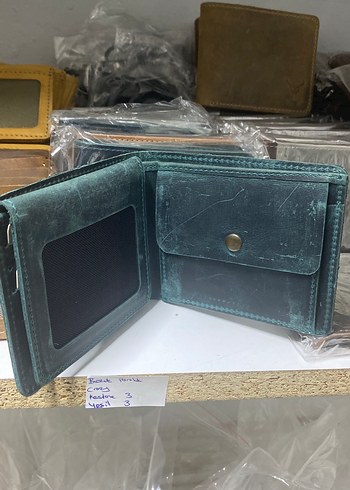 Kahverengi-yeşil Crazy Vintage Erkek Cüzdanı - Görsel 4