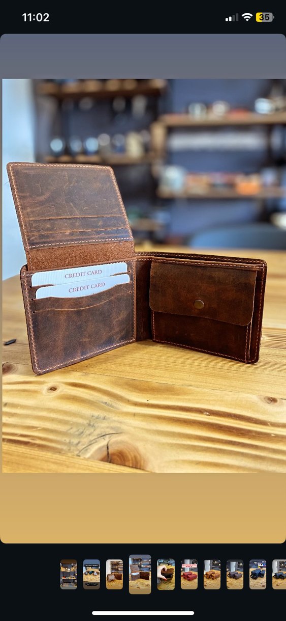 Kahverengi-yeşil Crazy Vintage Erkek Cüzdanı - Görsel 3