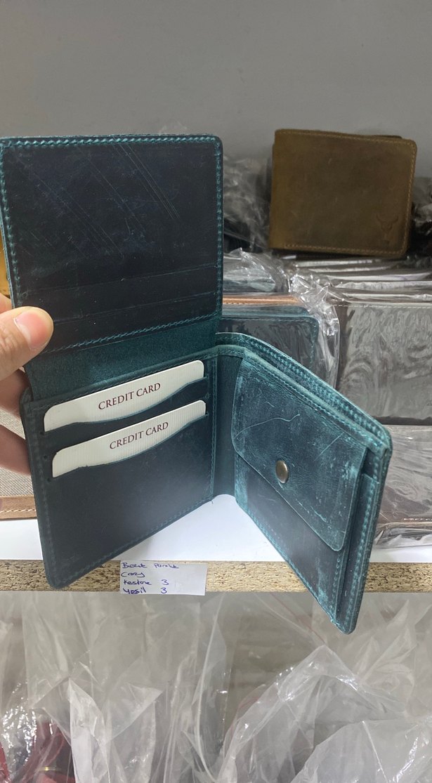 Kahverengi-yeşil Crazy Vintage Erkek Cüzdanı - Görsel 5