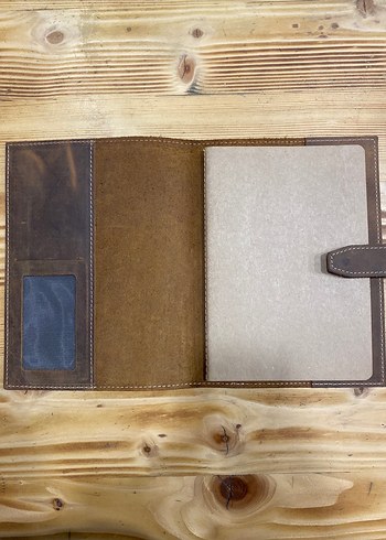 Kahverengi Vintage deri Erkek defter kılıfı - Görsel 2