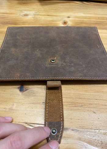 Kahverengi Vintage deri Erkek defter kılıfı - Görsel 4