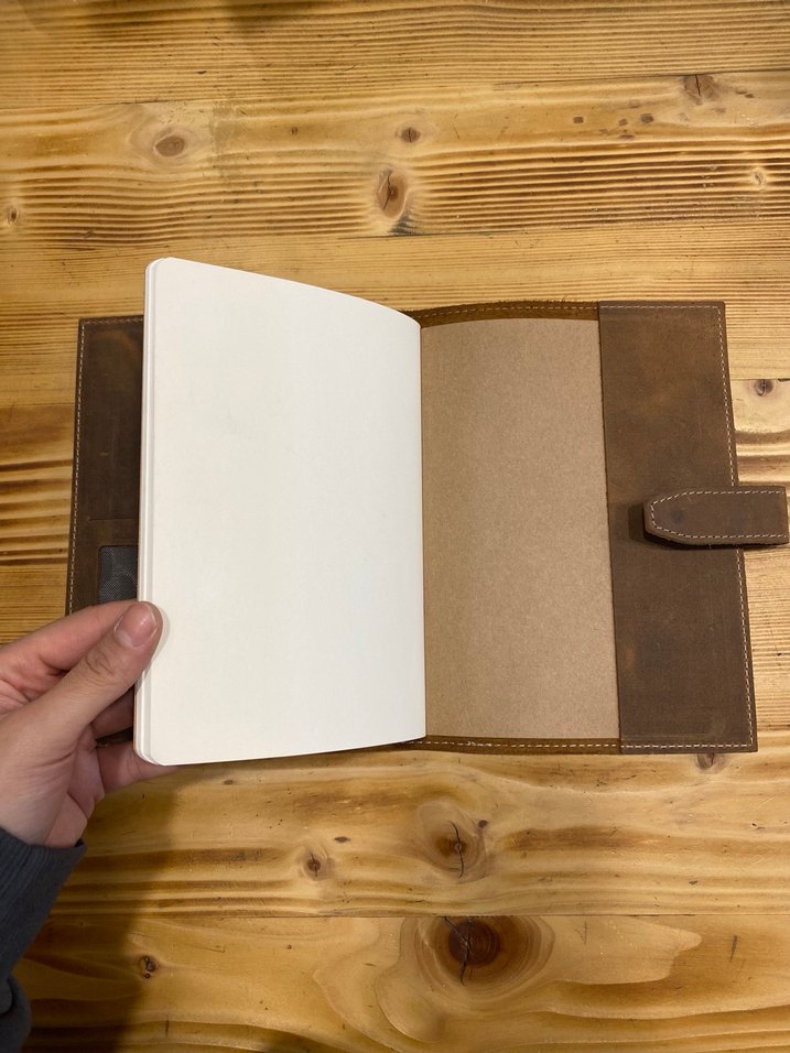 Kahverengi Vintage deri Erkek defter kılıfı - Görsel 3