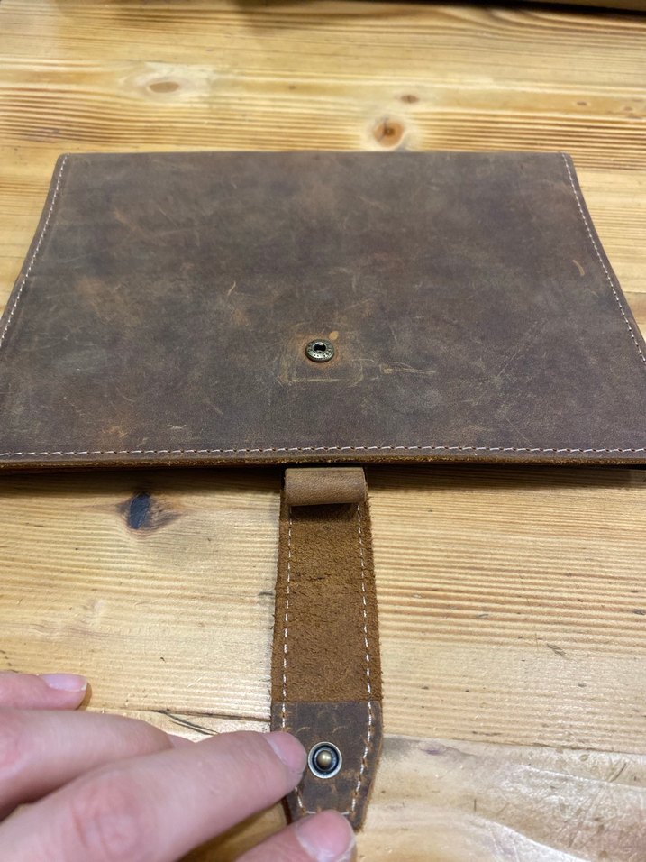 Kahverengi Vintage deri Erkek defter kılıfı - Görsel 4