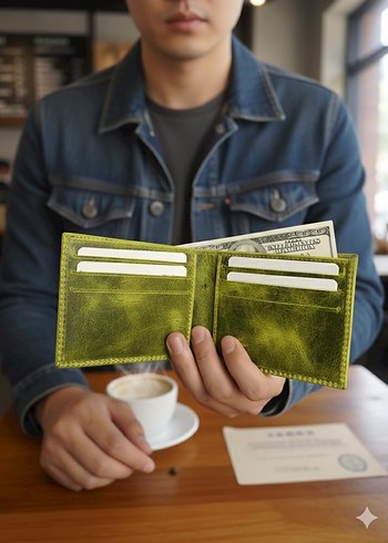 Hakiki deri  Minimalist Erkek Cüzdanı - Görsel 5