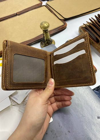 Kahverengi Vintage Erkek Cüzdanı - Görsel 2