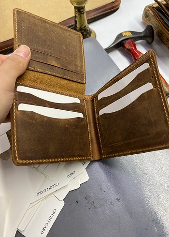 Kahverengi Vintage Erkek Cüzdanı - Görsel 3