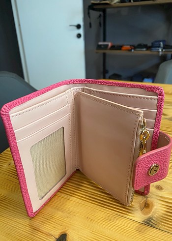 Matmazel Pembe Deri Fermuarlı Kadın Cüzdanı