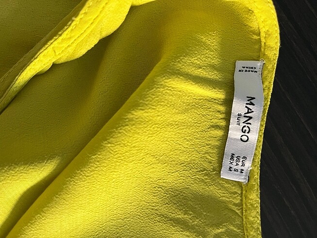 m Beden Mango fıstık yeşili bluz
