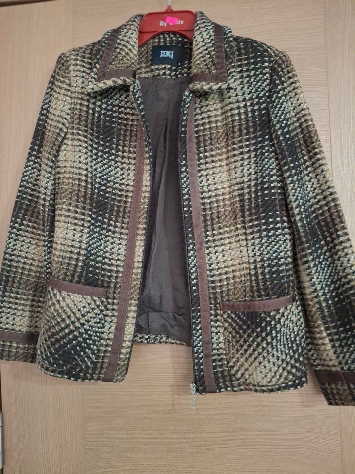 kahverengi tüvit kısa Ceket - Görsel 2