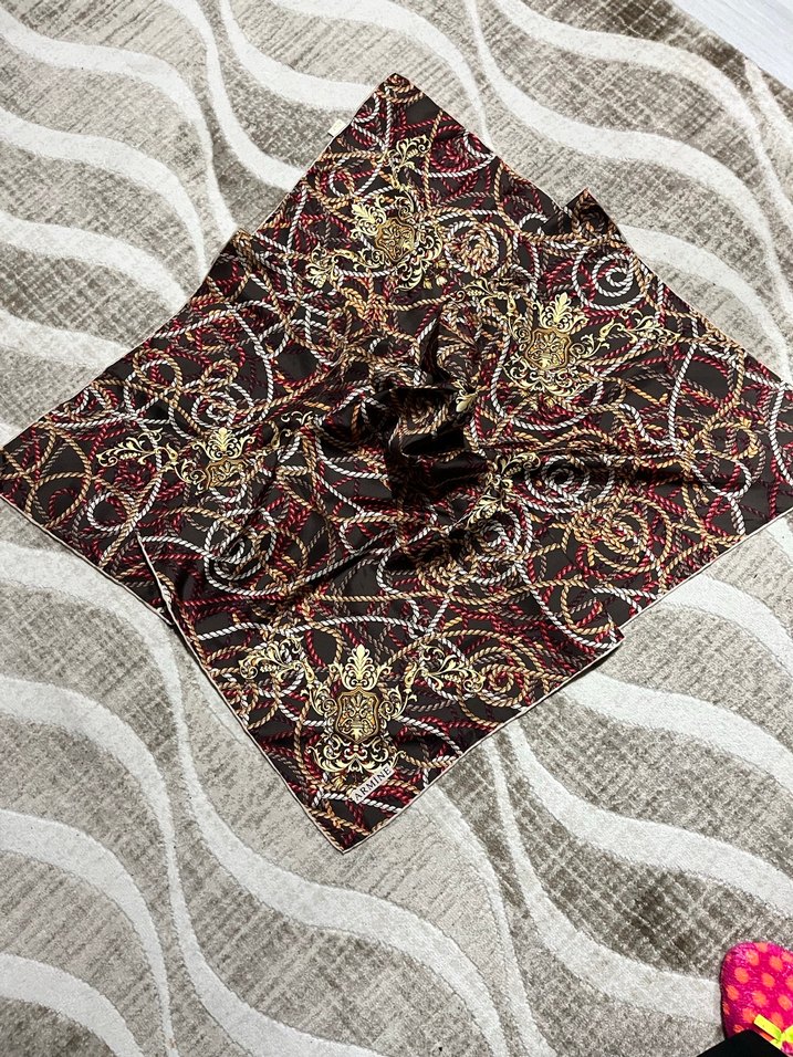 Zincir Detaylı Çok Renkli Bohem Kadın eşarp - Görsel 2