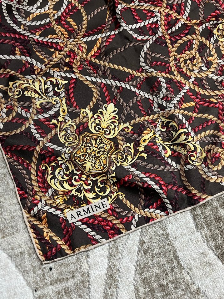 Zincir Detaylı Çok Renkli Bohem Kadın eşarp - Görsel 3