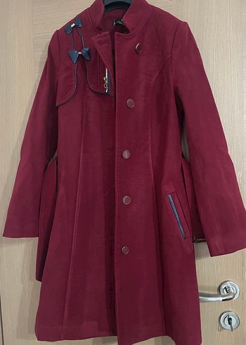 Bordo Kadın Kaban - Görsel 2