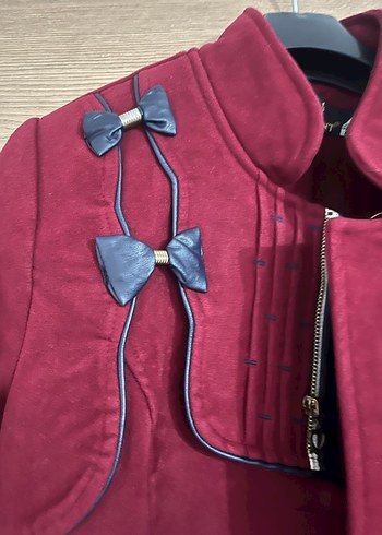 Bordo Kadın Kaban - Görsel 3