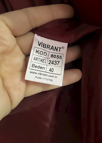 Bordo Kadın Kaban - Görsel 6