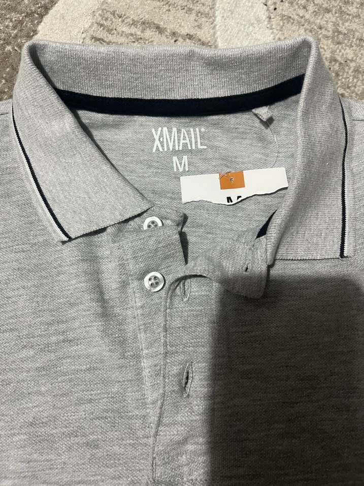 Gri Uzun Kollu Yün Polo Tişört - Görsel 2